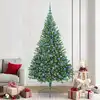 Image de Sapin De Noël Artificiel Pré-éclairé Vert 240 Cm Pvc Vidaxl