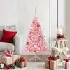 Image de Sapin De Noël Artificiel Pré-éclairé Rose 120 Cm Pvc Vidaxl