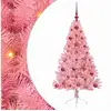 Image de Vidaxl sapin artificiel pré-éclairé rose 120 cm pvc