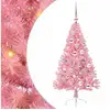 Image de Vidaxl sapin artificiel pré-éclairé rose 120 cm pvc