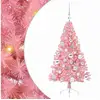 Image de Vidaxl sapin artificiel pré-éclairé rose 120 cm pvc