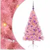 Image de Vidaxl sapin artificiel pré-éclairé rose 120 cm pvc