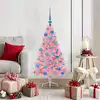 Image de Sapin De Noël Artificiel Pré-éclairé Rose 120 Cm Pvc Vidaxl