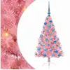Image de Vidaxl sapin artificiel pré-éclairé rose 120 cm pvc