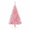 Image de Vidaxl sapin artificiel pré-éclairé rose 150 cm pvc