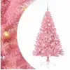 Image de Vidaxl sapin artificiel pré-éclairé rose 150 cm pvc