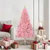 Image de Sapin De Noël Artificiel Pré-éclairé Rose 150 Cm Pvc Vidaxl