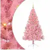 Image de Vidaxl sapin artificiel pré-éclairé rose 150 cm pvc