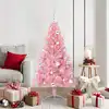 Image de Sapin De Noël Artificiel Pré-éclairé Rose 150 Cm Pvc Vidaxl