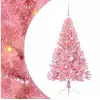 Image de Vidaxl sapin artificiel pré-éclairé rose 150 cm pvc