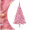 Image de Vidaxl sapin artificiel pré-éclairé rose 150 cm pvc