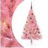 Image de Vidaxl sapin artificiel pré-éclairé rose 150 cm pvc