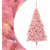 Image de Sapin De Noël Artificiel Pré-éclairé Rose 210 Cm Pvc Vidaxl