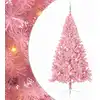 Image de Sapin De Noël Artificiel Pré-éclairé Rose 210 Cm Pvc Vidaxl