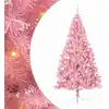 Image de Sapin De Noël Artificiel Pré-éclairé Rose 210 Cm Pvc Vidaxl