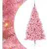 Image de Sapin De Noël Artificiel Pré-éclairé Rose 210 Cm Pvc Vidaxl