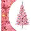 Image de Sapin De Noël Artificiel Pré-éclairé Rose 210 Cm Pvc Vidaxl