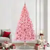 Image de Sapin De Noël Artificiel Pré-éclairé Rose 240 Cm Pvc Vidaxl