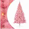 Image de Vidaxl sapin artificiel pré-éclairé rose 240 cm pvc