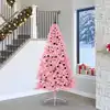 Image de Sapin De Noël Artificiel Pré-éclairé Rose 240 Cm Pvc Vidaxl
