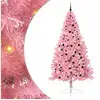 Image de Vidaxl sapin artificiel pré-éclairé rose 240 cm pvc