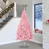 Image de Sapin De Noël Artificiel Pré-éclairé Rose 240 Cm Pvc Vidaxl
