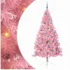 Image de Vidaxl sapin artificiel pré-éclairé rose 240 cm pvc