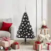 Image de Sapin De Noël Artificiel Pré-éclairé Noir 120 Cm Pvc Vidaxl