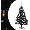 Image de Vidaxl sapin artificiel pré-éclairé noir 120 cm pvc