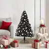 Image de Sapin De Noël Artificiel Pré-éclairé Noir 120 Cm Pvc Vidaxl