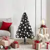Image de Sapin De Noël Artificiel Pré-éclairé Noir 120 Cm Pvc Vidaxl