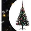 Image de Vidaxl sapin artificiel pré-éclairé noir 120 cm pvc