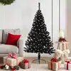 Image de Sapin De Noël Artificiel Pré-éclairé Noir 150 Cm Pvc Vidaxl