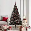 Image de Sapin De Noël Artificiel Pré-éclairé Noir 180 Cm Pvc Vidaxl