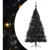 Image de Vidaxl sapin artificiel pré-éclairé noir 180 cm pvc