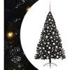Image de Vidaxl sapin artificiel pré-éclairé noir 180 cm pvc