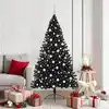 Image de Sapin De Noël Artificiel Pré-éclairé Noir 180 Cm Pvc Vidaxl