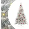 Image de Vidaxl sapin artificiel pré-éclairé argent 210 cm pet