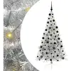 Image de Vidaxl sapin artificiel pré-éclairé argent 210 cm pet