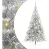 Image de Vidaxl sapin artificiel pré-éclairé argent 210 cm pet