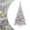 Image de Vidaxl sapin artificiel pré-éclairé argent 210 cm pet