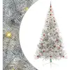 Image de Vidaxl sapin artificiel pré-éclairé argent 240 cm pet