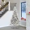 Image de Sapin De Noël Artificiel Pré-éclairé Argent 240 Cm Pet Vidaxl