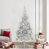 Image de Sapin De Noël Artificiel Pré-éclairé Argent 240 Cm Pet Vidaxl
