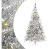 Image de Vidaxl sapin artificiel pré-éclairé argent 240 cm pet