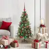 Image de Sapin De Noël Artificiel À Branches Articulées Vert 120 Cm Vidaxl
