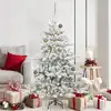 Image de Sapin De Noël Artificiel À Branches Articulées Blanc 150 Cm Vidaxl