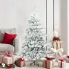 Image de Sapin De Noël Artificiel À Branches Articulées Blanc 150 Cm Vidaxl