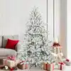 Image de Sapin De Noël Artificiel À Branches Articulées Blanc 180 Cm Vidaxl
