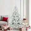 Image de Sapin De Noël Artificiel À Branches Articulées Blanc 180 Cm Vidaxl